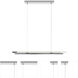 Indra 3 Light 44.13 inch Satin Nickel Linear Pendant Ceiling Light