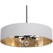 Celine 5 Light 30 inch Black Pendant Ceiling Light, Dual Mount