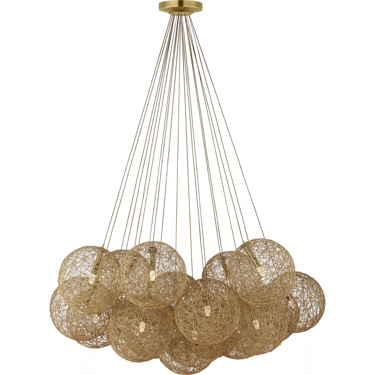 Marie Flanigan Barlow LED 38.75 inch Natural Jute Chandelier Ceiling Light