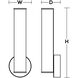 Leia Wall Sconce Wall Light in Satin Nickel, 14 in