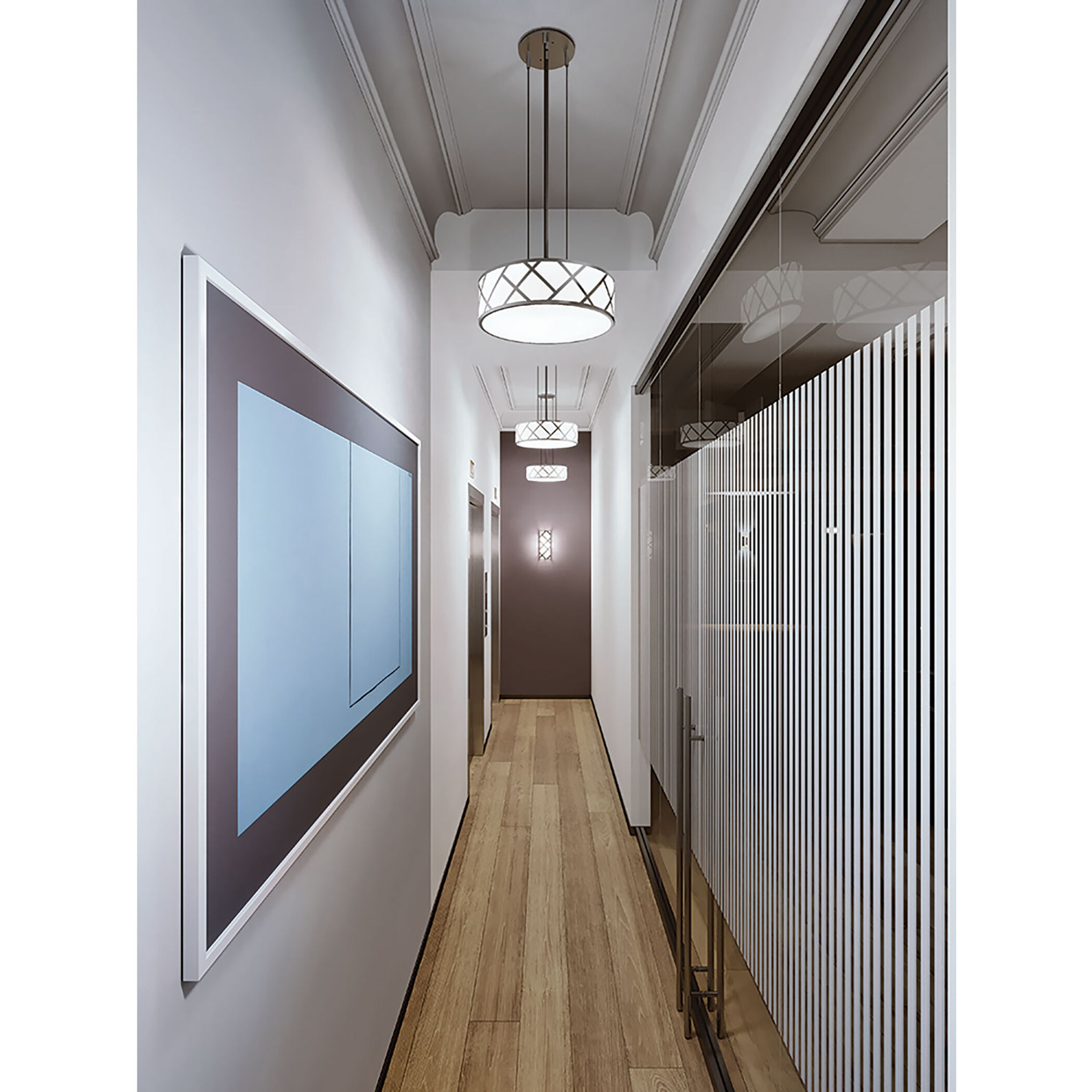 Haven LED 21 inch Satin Nickel Pendant Ceiling Light 