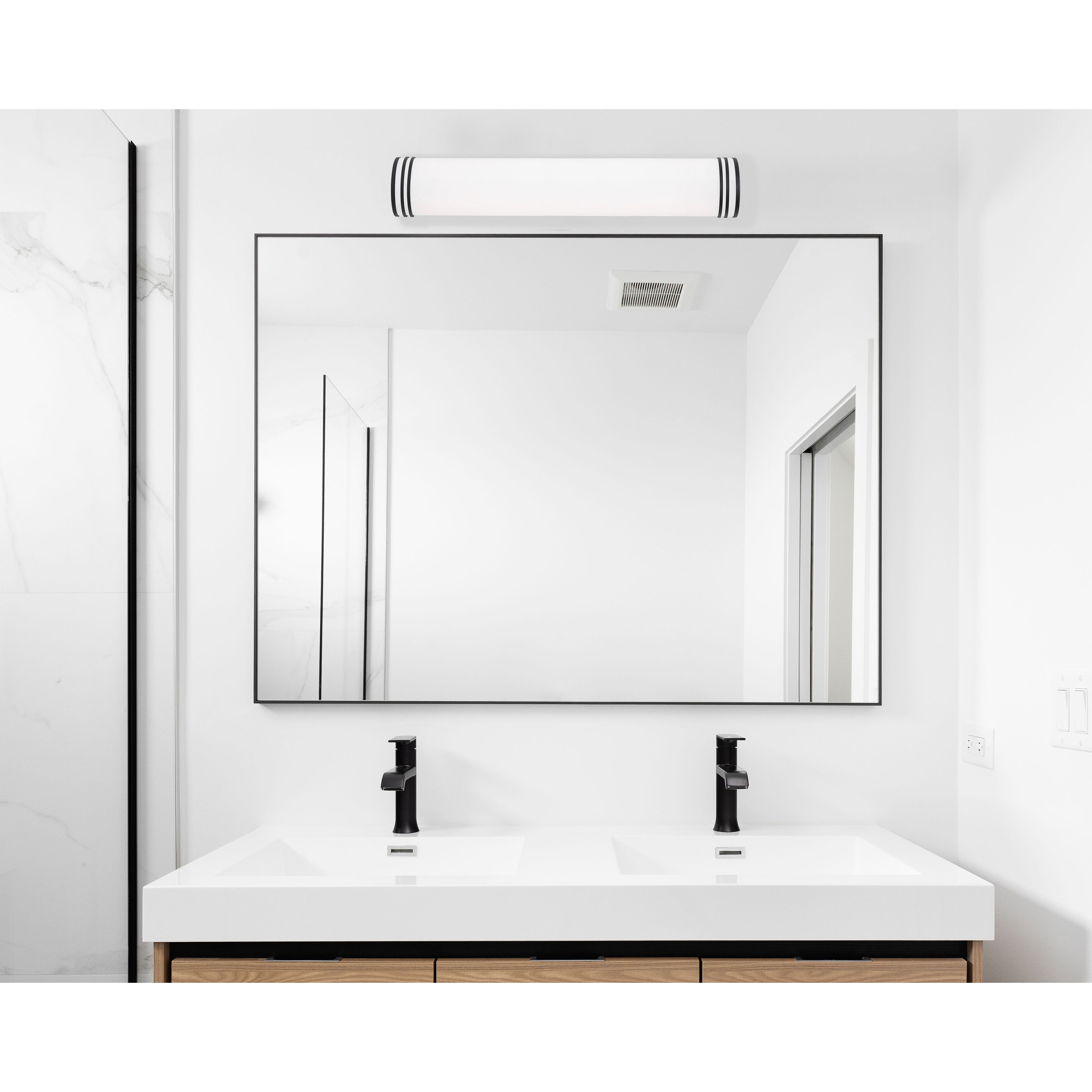 Palmer LED 24 inch Black Vanity Light Wall Light