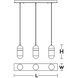 Irvine Linear Pendant Ceiling Light in Black