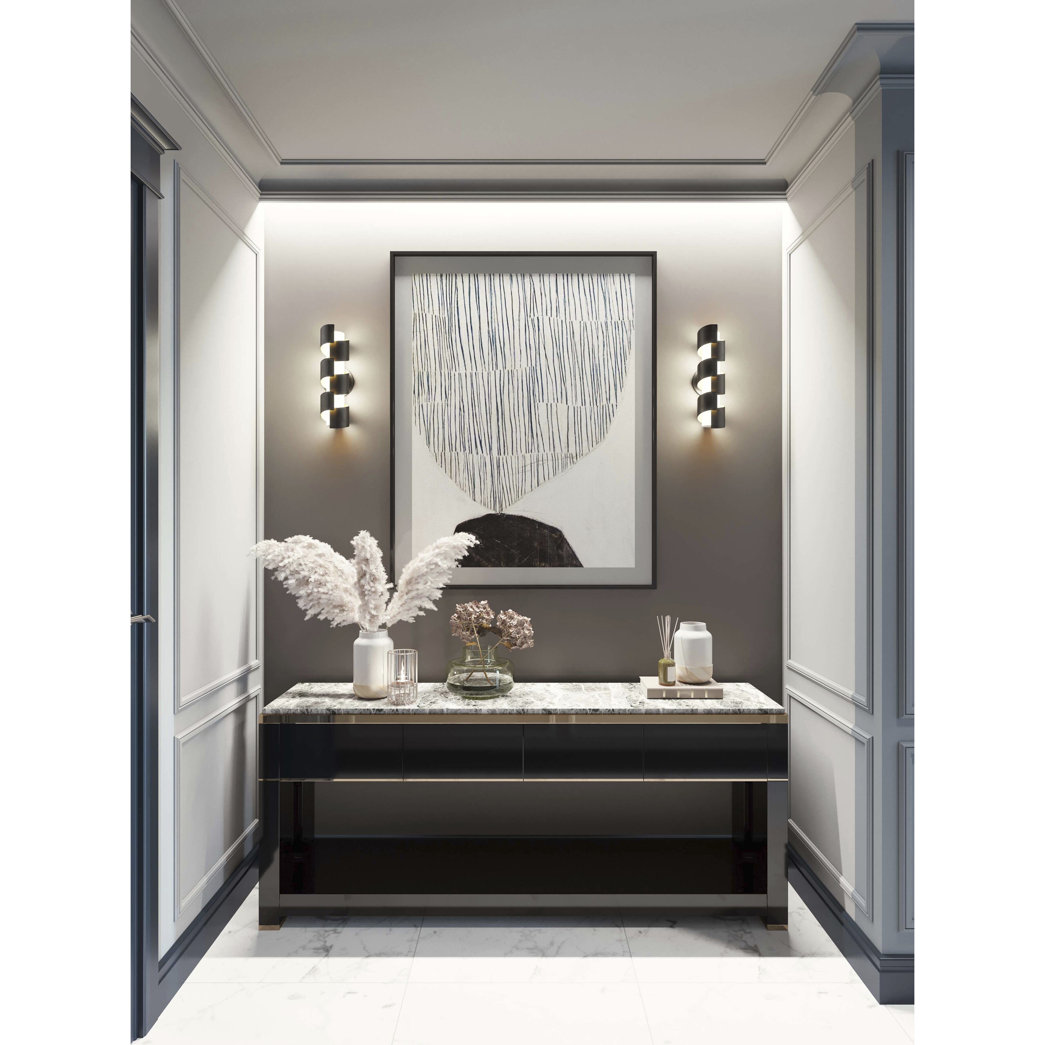 Louie LED 4 inch Black ADA Sconce Wall Light