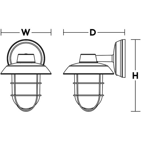 Odell LED 9.3 inch Bronze Outdoor Wall Sconce