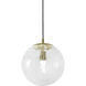 Palla 1 Light 9.5 inch Light Antique Brass Pendant Ceiling Light in 9 in