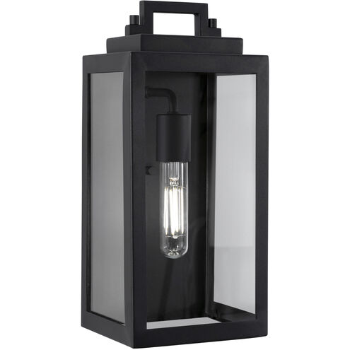 Kansas 1 Light 14.2 inch Black Outdoor Sconce