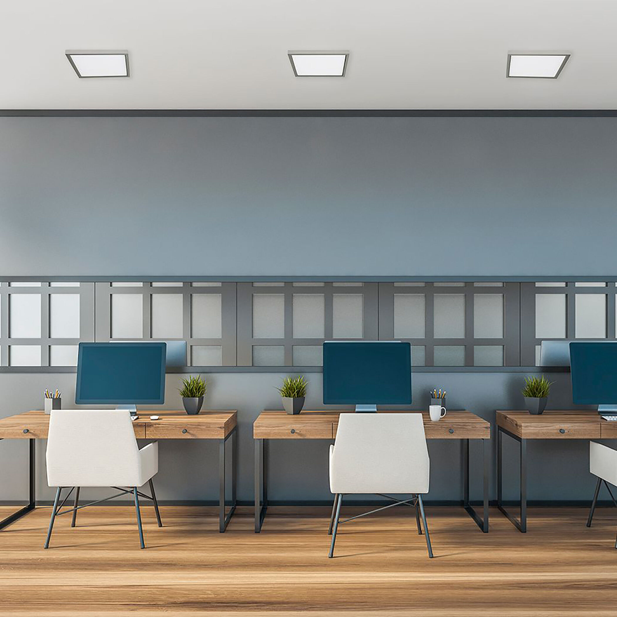 Edge Square LED 9 inch Satin Nickel Flush Mount Ceiling Light