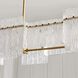 Othello 8 Light 47 inch Aged Brass Linear Chandelier Ceiling Light