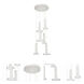 Luna LED 18 inch White Hextuple Round Pendant Ceiling Light