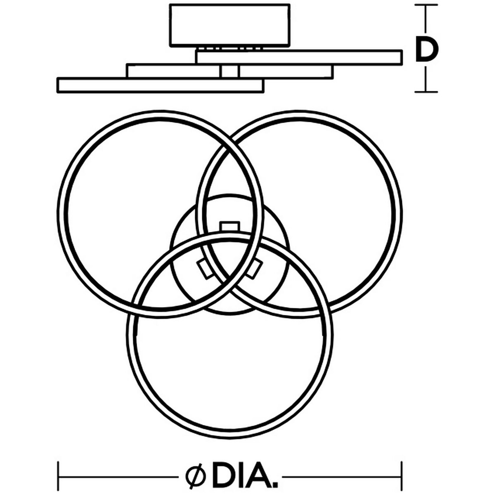 Orion LED 15.75 inch Satin Brass Flush Mount Ceiling Light