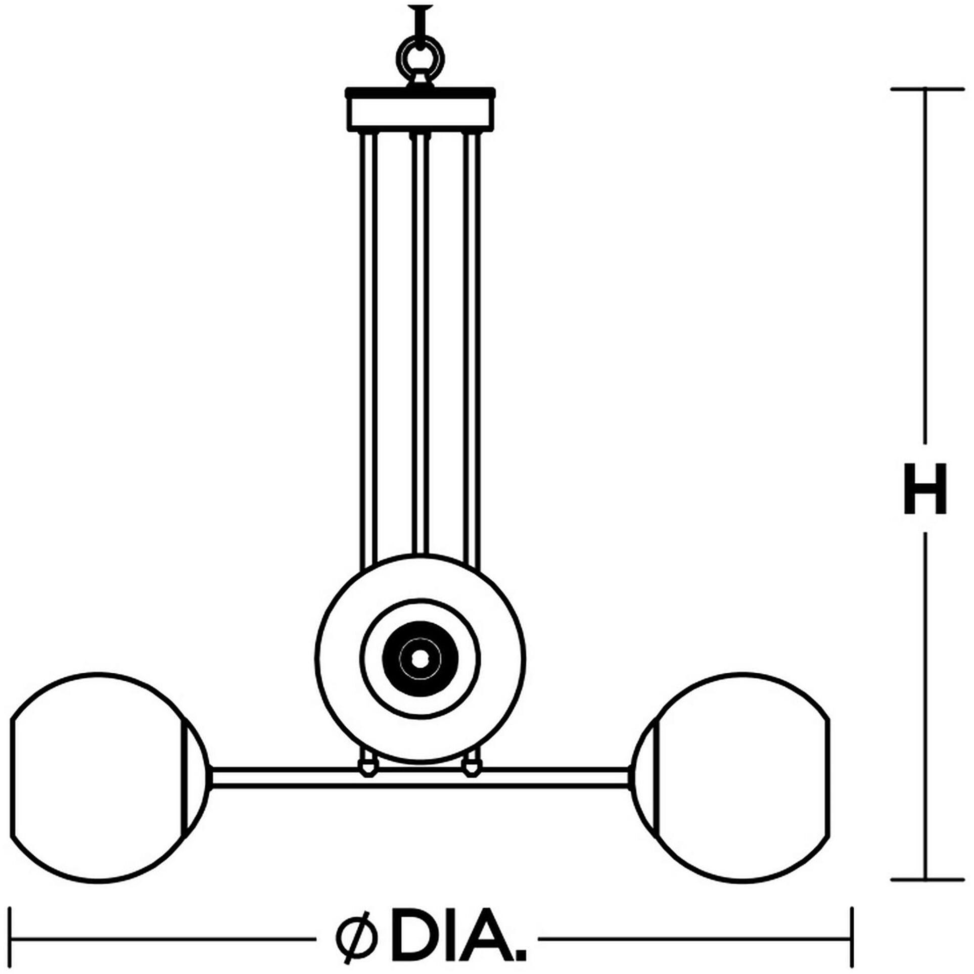 Jamie 4 Light 25 inch Satin Brass Pendant Ceiling Light