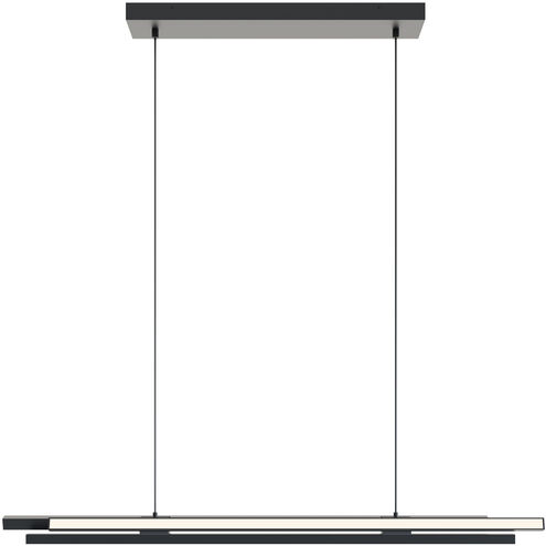 Indra 3 Light 44.13 inch Black Linear Pendant Ceiling Light