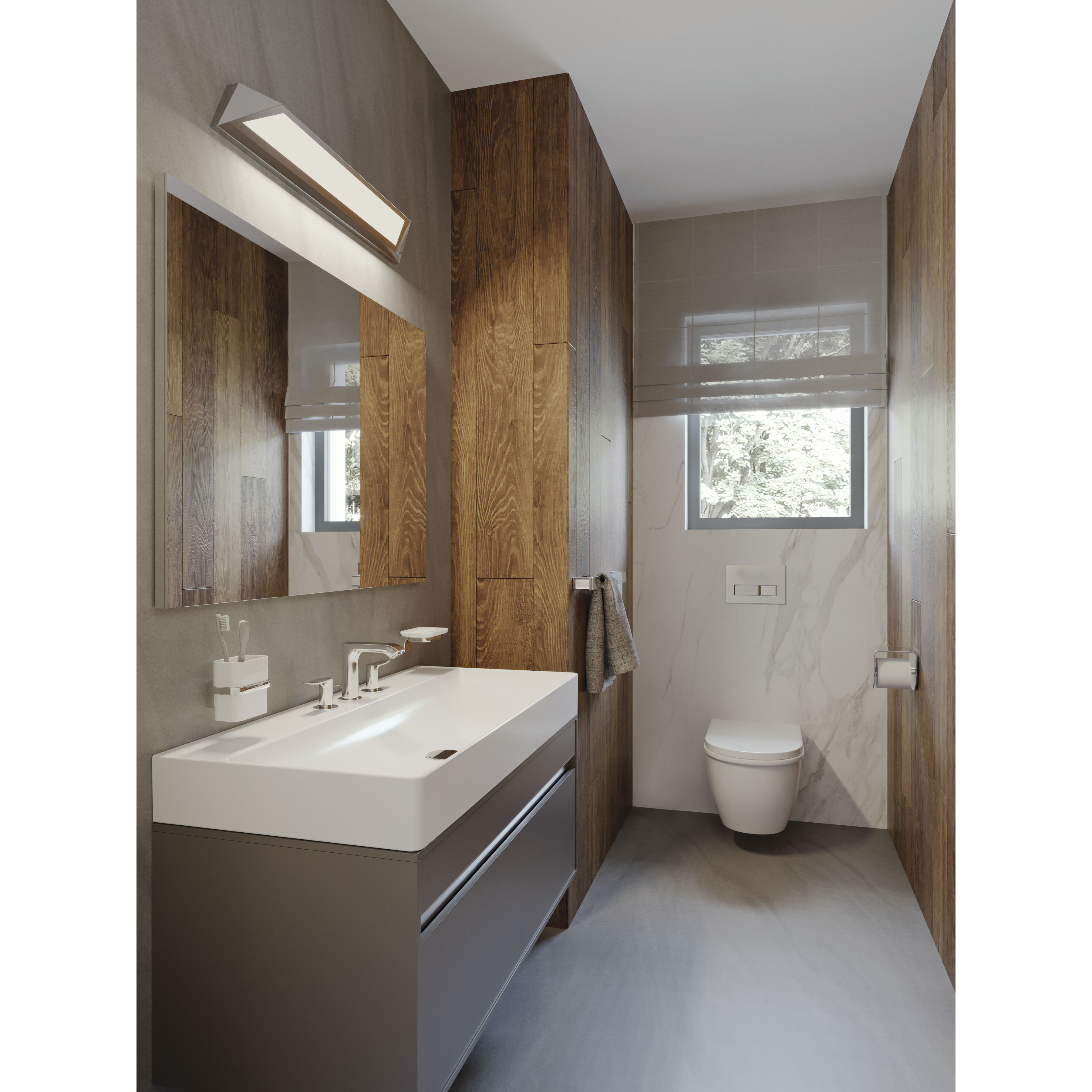 Ryland 1 Light 28 inch Satin Nickel Bath Vanity Wall Light