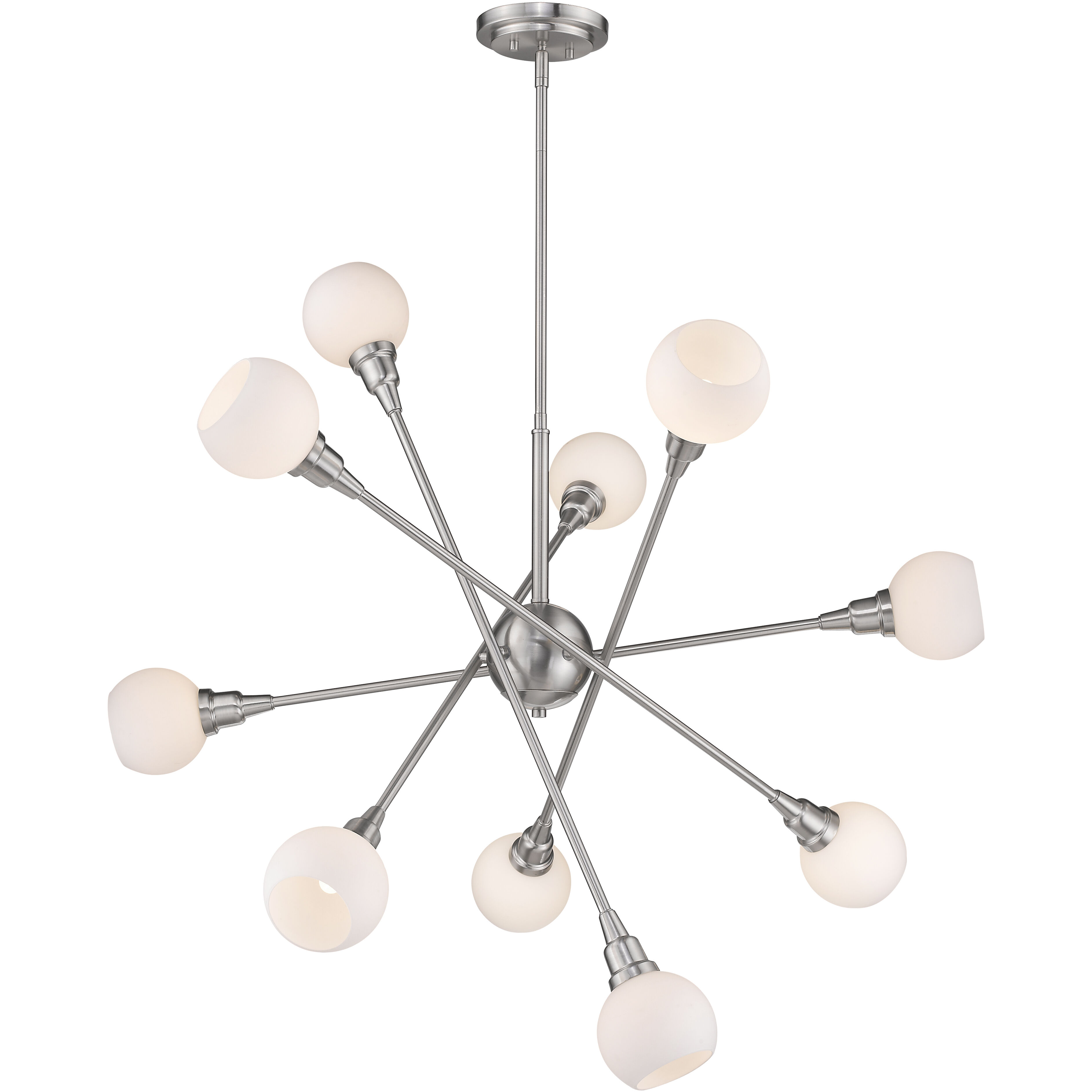 Tian LED 39.25 inch Brushed Nickel Chandelier Ceiling Light