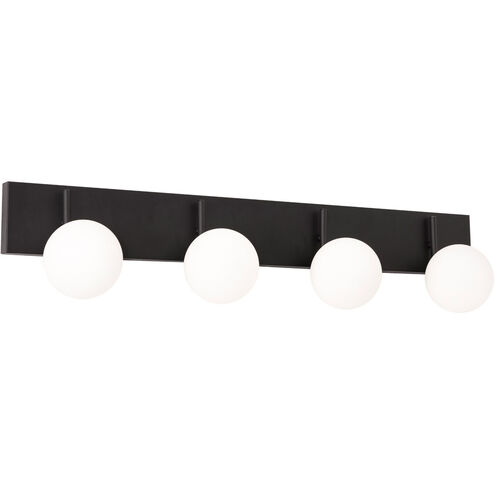 Metropolitan 4 Light 38 inch Black Vanity Light Wall Light
