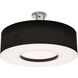 Montclair 3 Light 24 inch Satin Nickel Semi-Flush Mount Ceiling Light