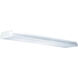 Economy Narrow Wrap 2 Light 7 inch White Low Profile Wrap Ceiling Light in Prismatic, F32T8, 120