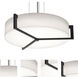 Apex LED 27.15 inch Satin Nickel Pendant Ceiling Light in Linen White and Espresso
