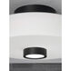 Sydney LED 13 inch Black Semi Flush Mount Ceiling Light