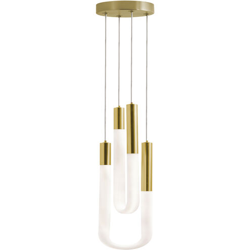 Adel LED 4 inch Light Antique Brass Pendant Ceiling Light