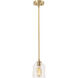 William 1 Light 6 inch Satin Brass Pendant Ceiling Light