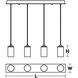 Leo Linear Pendant Ceiling Light in Satin Nickel
