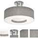 Montclair 2 Light 15 inch Satin Nickel Semi-Flush Mount Ceiling Light in Grey