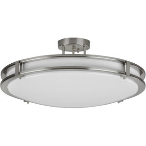 Carlisle LED 24 inch Satin Nickel Semi-Flush Mount Ceiling Light