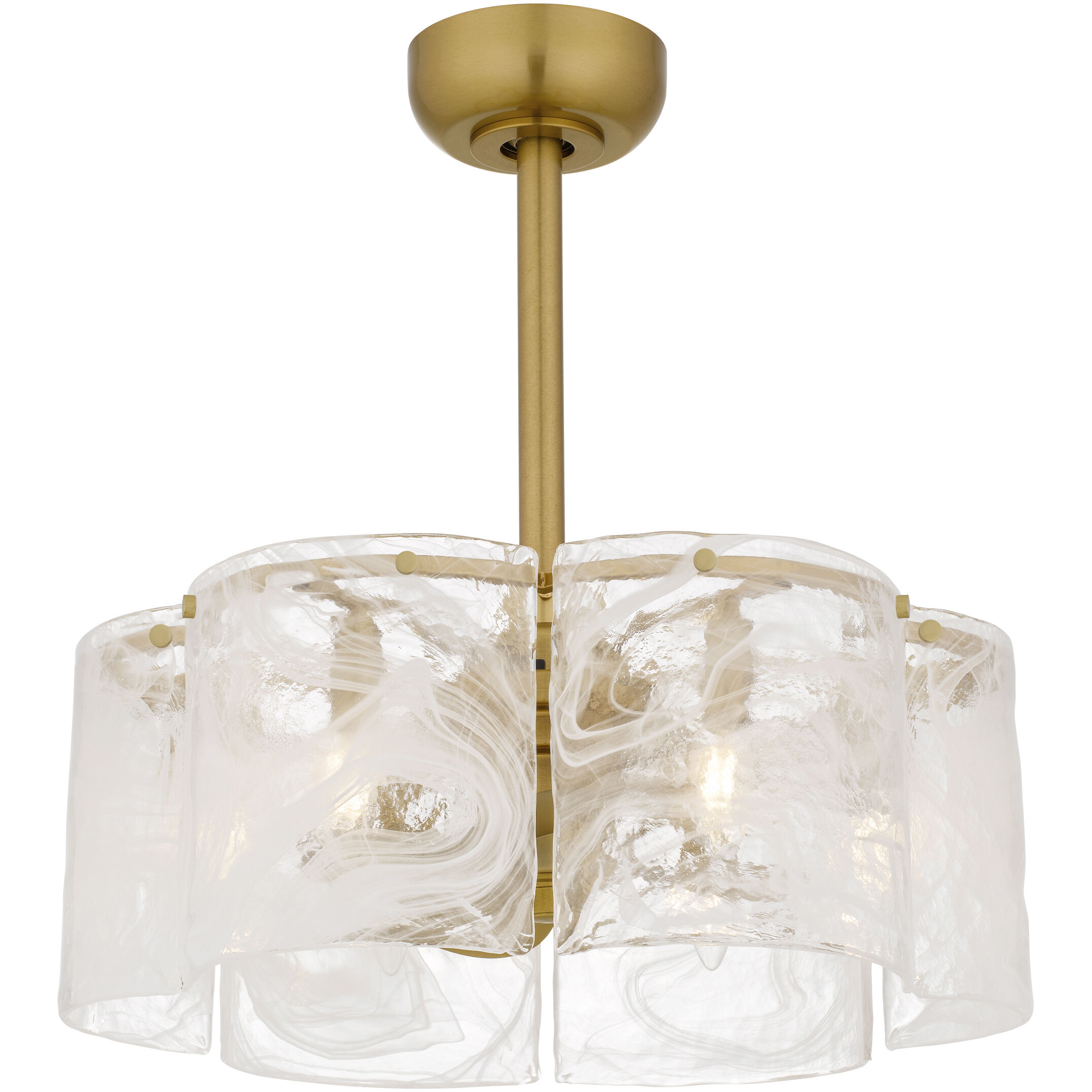 Maisie 21.75 inch Brushed Gold Fandelier