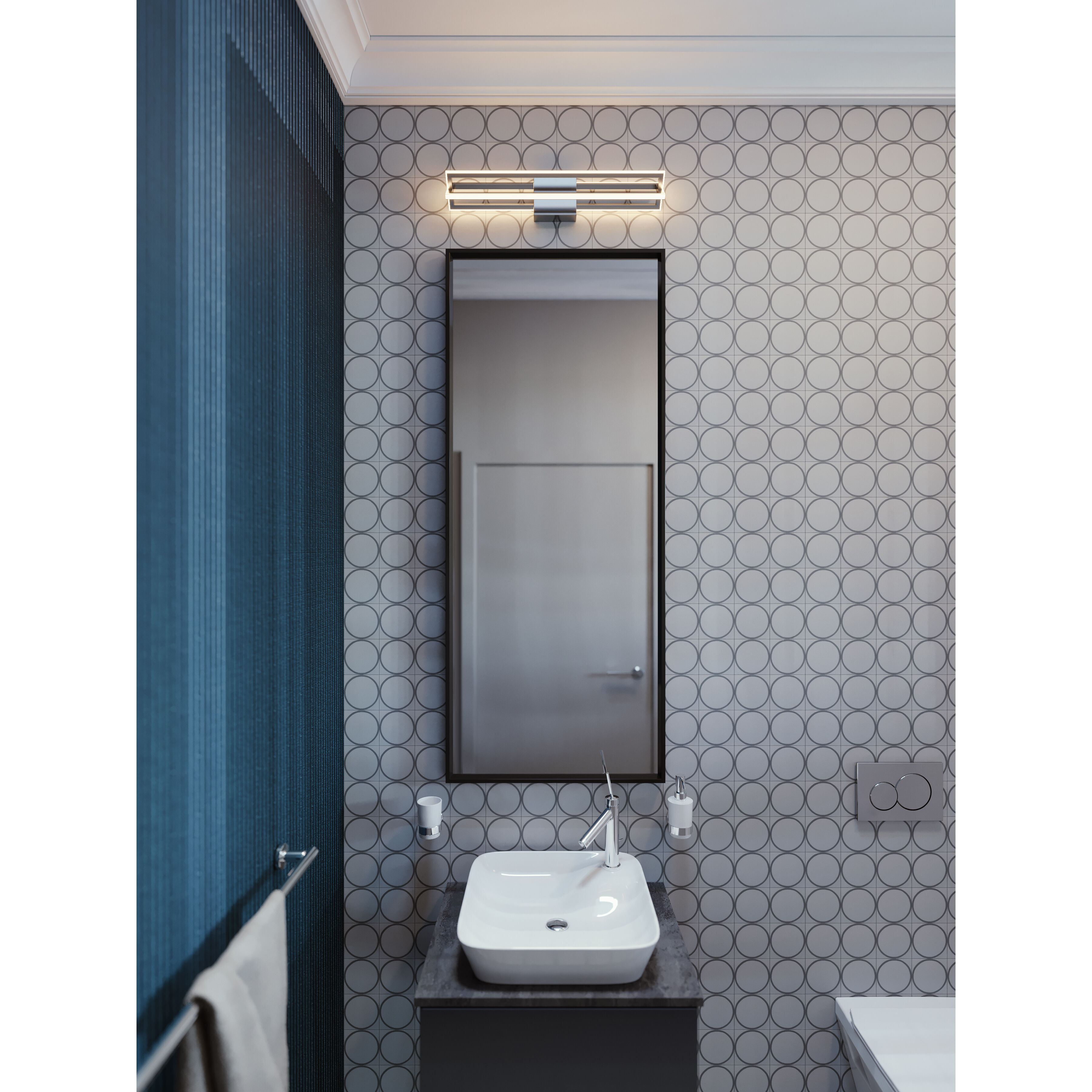 Cass LED 36 inch Satin Nickel Bath Vanity Wall Light