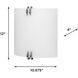 Century LED 10.88 inch Polished Chrome ADA Wall Sconce Wall Light