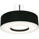 Montclair 3 Light 19.25 inch Black Pendant Ceiling Light