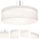 Anton 4 Light 30 inch Satin Nickel Pendant Ceiling Light in Linen White, Incandescent