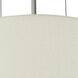 Anton 1 Light 15 inch Satin Nickel Pendant Ceiling Light in Linen White