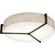 Apex 3 Light 21 inch Espresso Flush Mount Ceiling Light