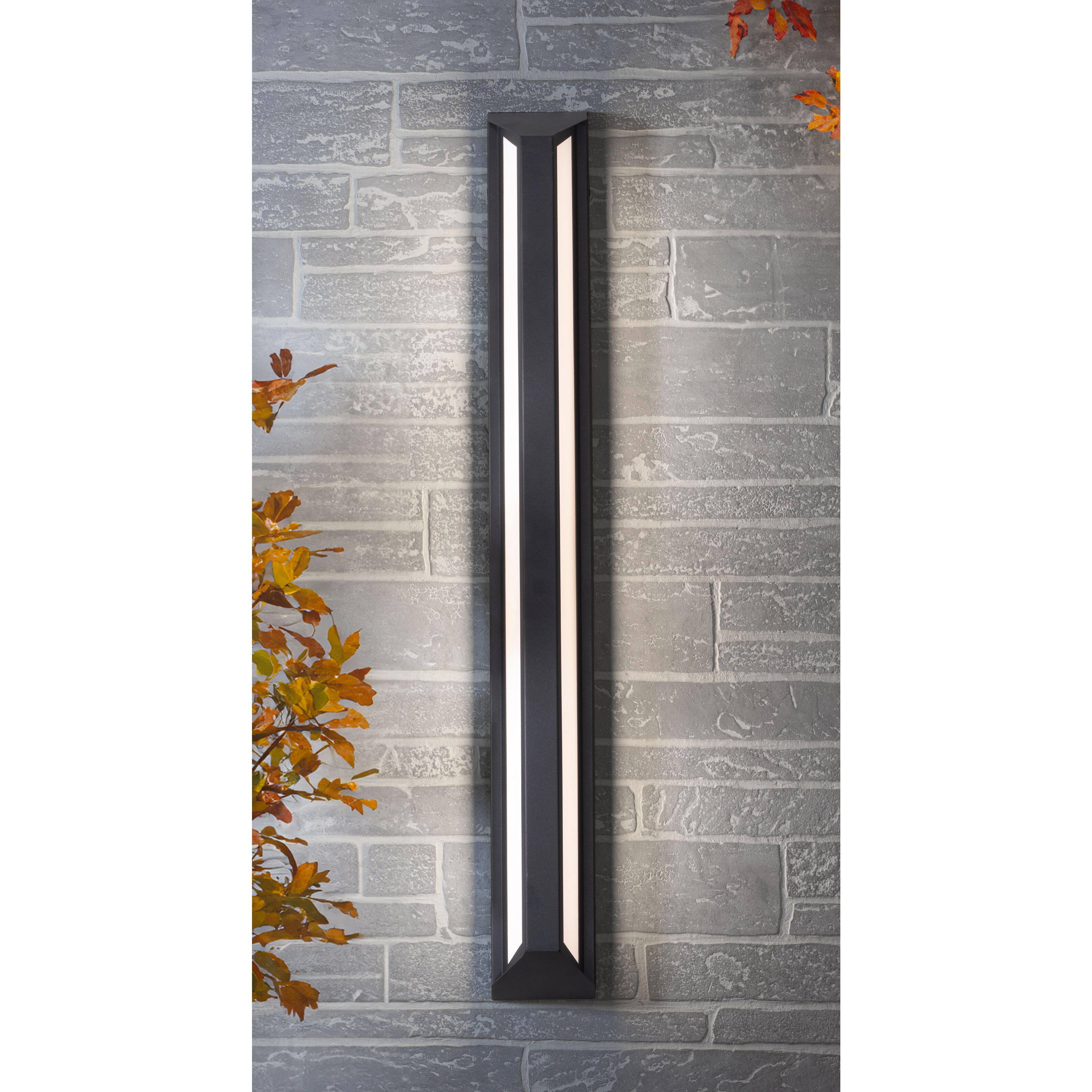 Fulton LED 36 inch Black Outdoor Sconce