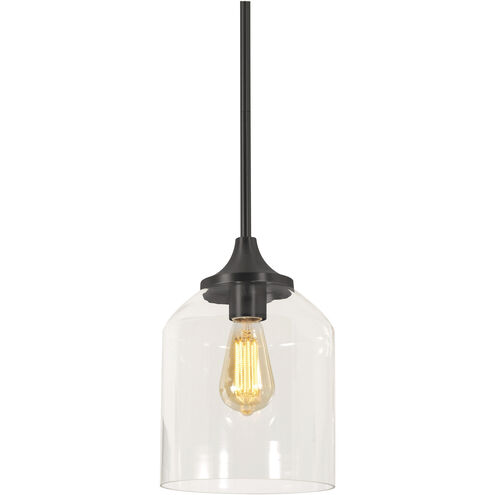 William 1 Light 8 inch Black Pendant Ceiling Light