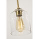 William 1 Light 6 inch Satin Brass Pendant Ceiling Light