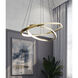 Oberon LED 40 inch Light Antique Brass Pendant Ceiling Light