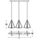 Gianna 3 Light 12.66 inch Satin Nickel Pendant Ceiling Light