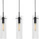 Vista Linear Pendant Ceiling Light in Black