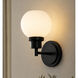 Abrya 1 Light 5.91 inch Black Wall Sconce Wall Light