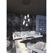 Leo 6 Light 24 inch Black Multi-light Pendant Ceiling Light