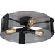 Dana 3 Light 19 inch Black Semi Flush Mount Ceiling Light