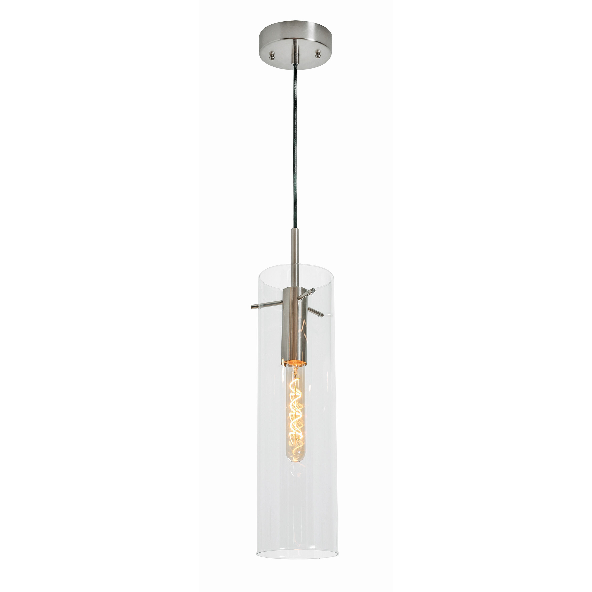 Vista 1 Light 4.7 inch Satin Nickel Pendant Ceiling Light