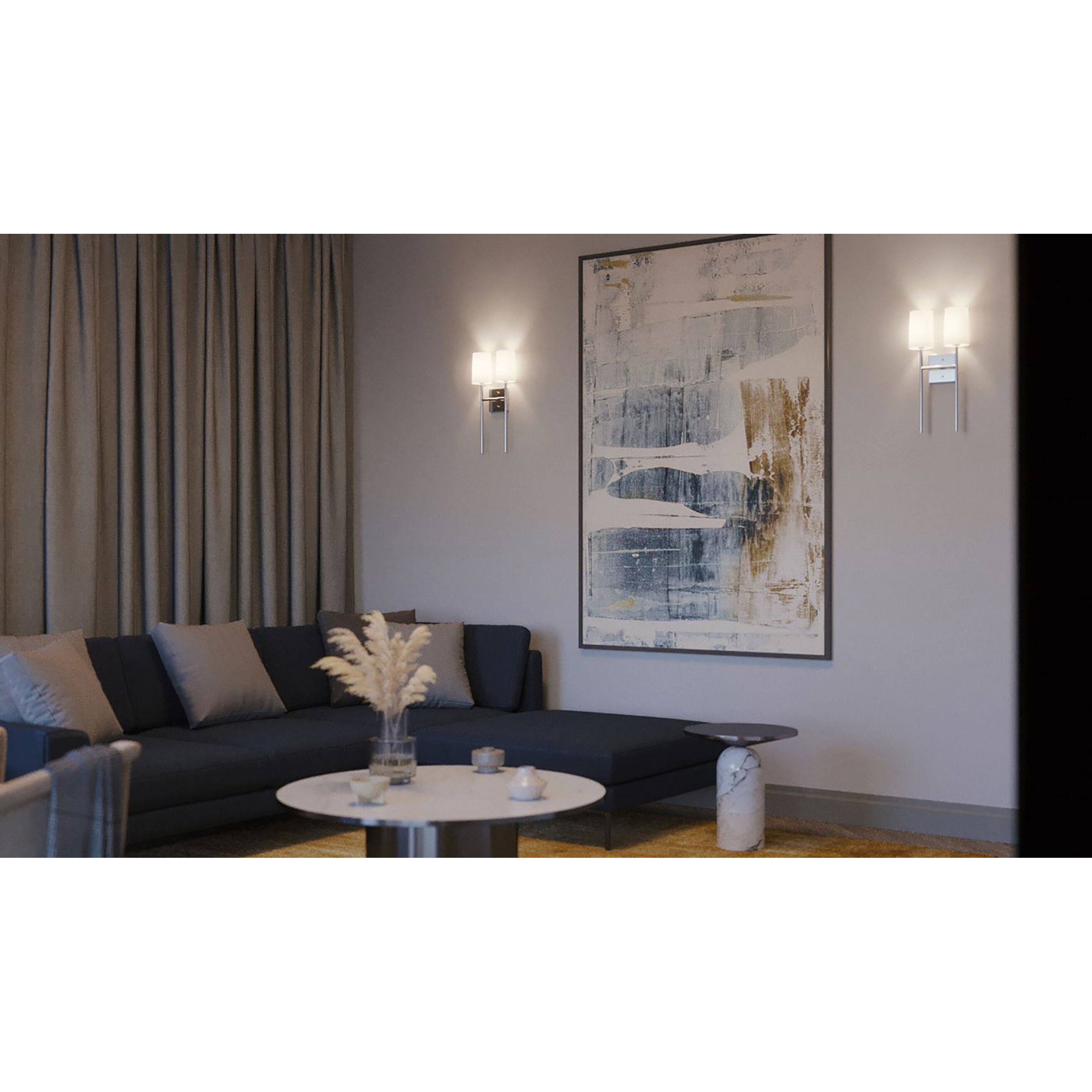 Rose LED 9.7 inch Satin Nickel ADA Sconce Wall Light in 2