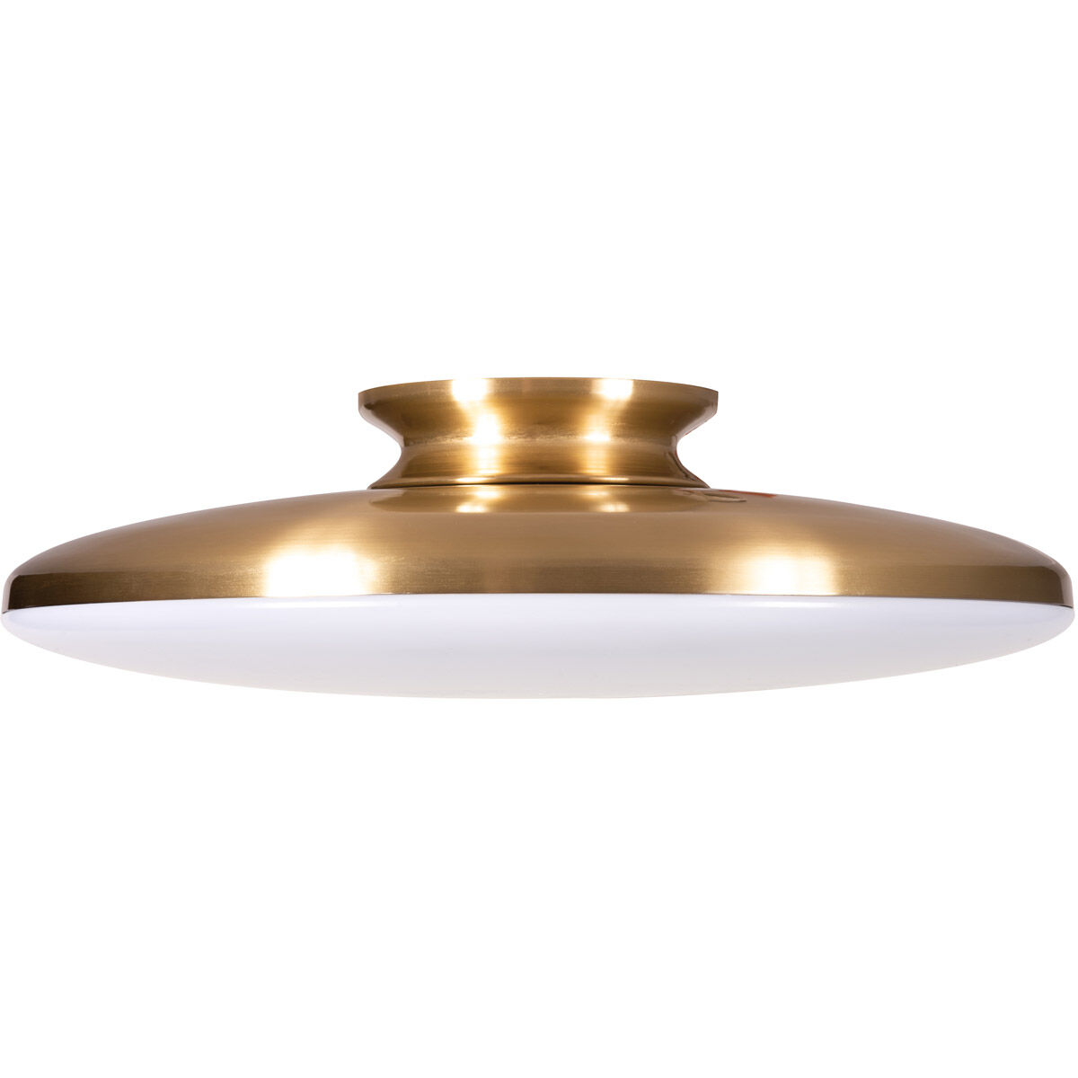 Skye LED 15 inch Satin Brass Flush Mount Ceiling Light