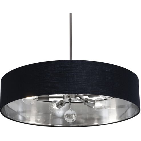 Celine 5 Light 30 inch Satin Nickel Pendant Ceiling Light, Dual Mount