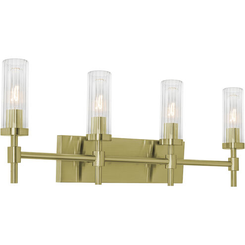 Huntington 4 Light 30 inch Light Antique Brass Vanity Light Wall Light